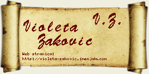 Violeta Zaković vizit kartica